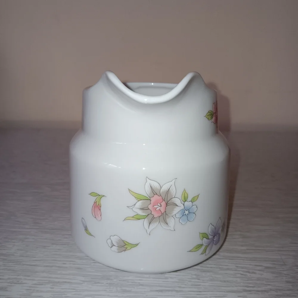 Vintage FTDA 1980s Especially For You! Pastel Floral Pitcher Vase Made In Japan